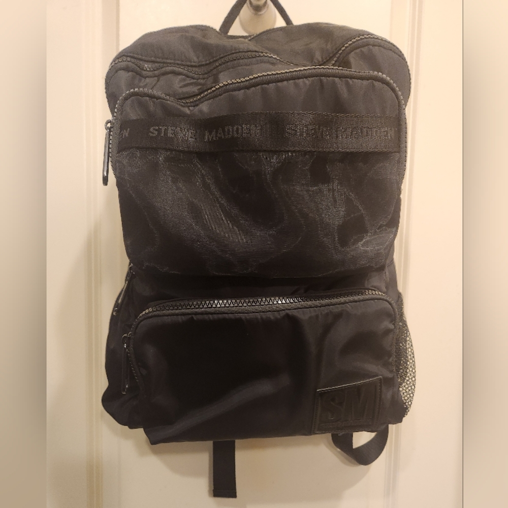 Steve Madden Sleek Black Backpack